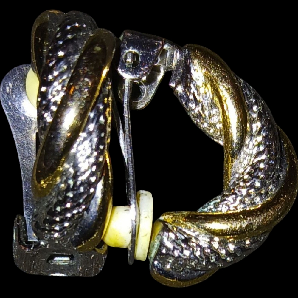Elegant Silver and Gold Hoop Earrings